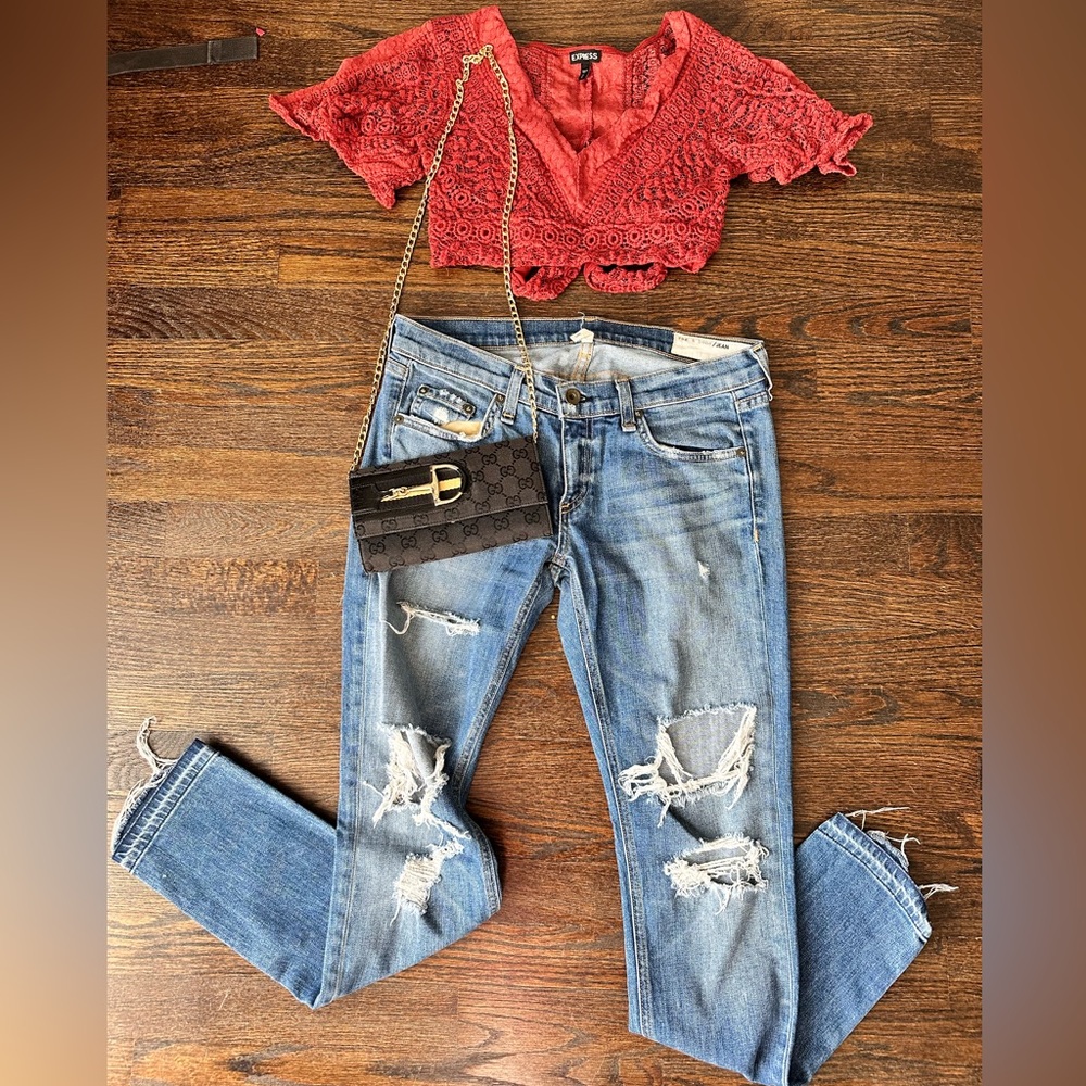 Express lace crop top - XS
